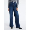thumbnail image 1 of Free Assembly Women's High Rise Full Length Wide Leg Jeans, 30" Inseam, Sizes 0-26W, 1 of 5
