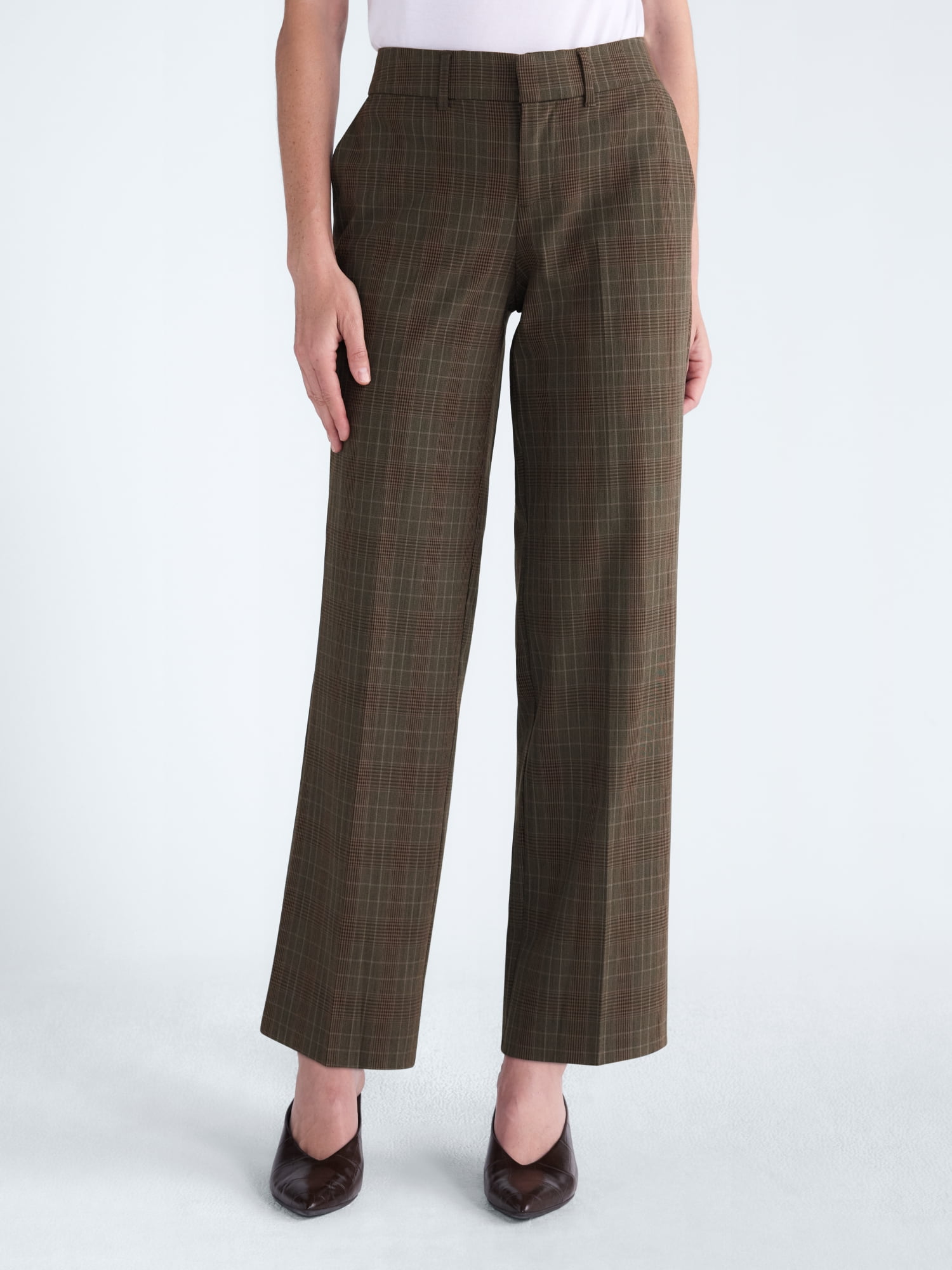 Scoop Women's and Women's Plus Low Rise Crease Trousers, 30'' Inseam, Sizes 0-28W