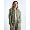 thumbnail image 1 of Scoop Women’s and Women's Plus Trucker Jacket with Peplum Hem, Sizes XS-4X, 1 of 6