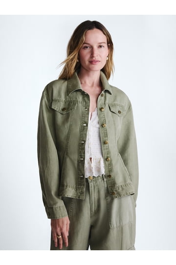Scoop Scoop Jean Jackets & Women's Outerwear | Walmart | Green