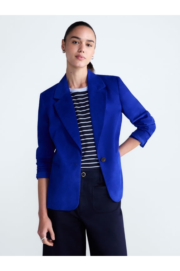 Women's and Women's Plus The Belmont Single Breasted Corduroy Blazer, Sizes XS-4X