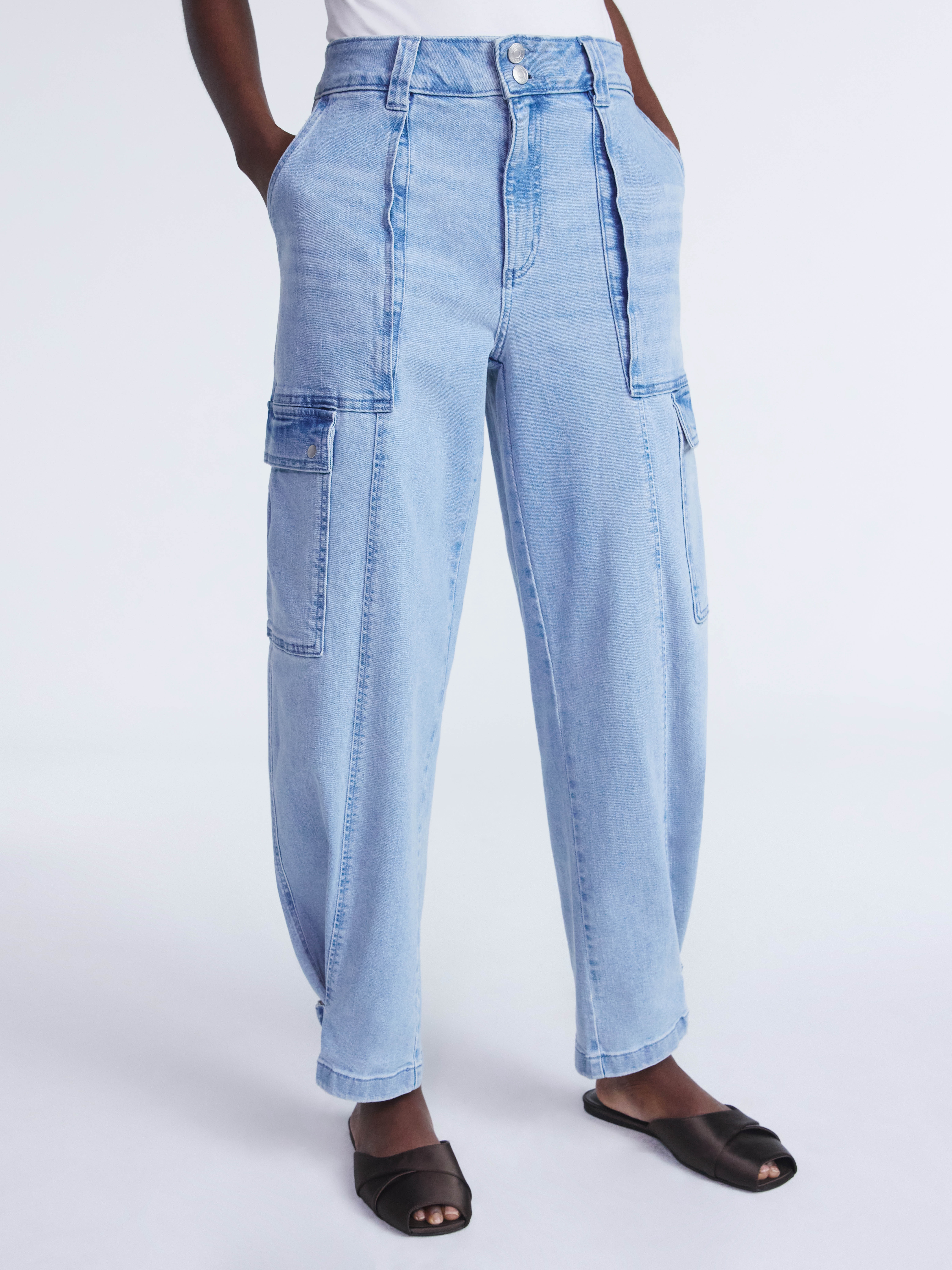 Scoop Women’s and Women’s Plus Utility Cargo Jeans, Sizes 0-26