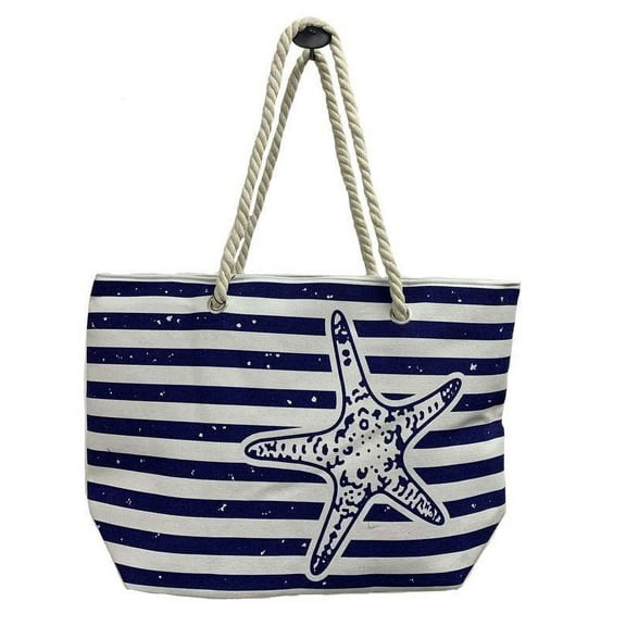 WOMEN'S BEACH TOTE BAG WITH ROPE HANDLE