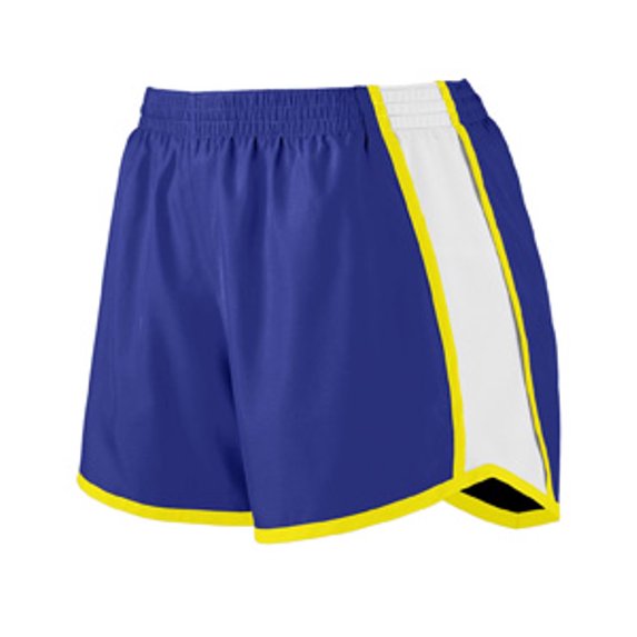 WOMEN'S JUNIOR FIT PULSE TEAM SHORT M Purple/White/Power Yellow