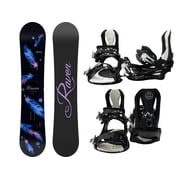 WOMENS RAVEN "MIA" 150CM SNOWBOARD PACKAGE + ALTITUDE RIDER S/M BINDINGS BLACK 6.5-9