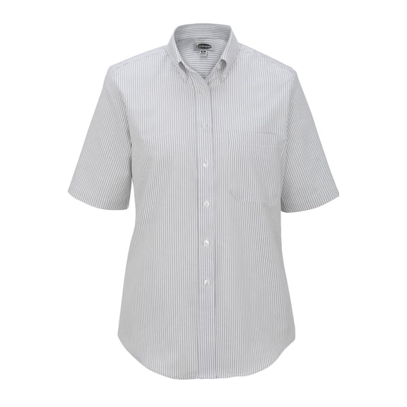 WOMEN'S SHORT SLEEVE DRESS BUTTON DOWN OXFORD