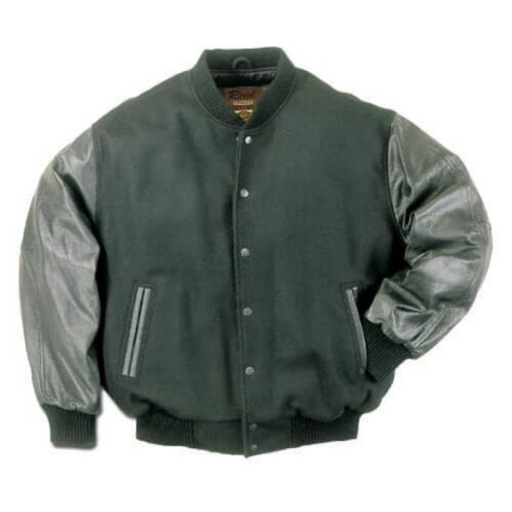 WOMEN WOOL VARSITY LEATHER JACKET BY REED (IMPORTED) (Large)