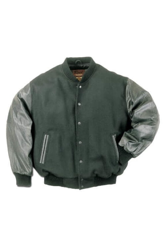 WOMEN WOOL VARSITY LEATHER JACKET BY REED (IMPORTED) (Large)