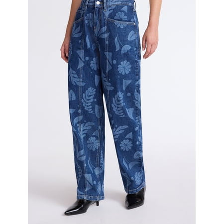 Scoop Women's Print Barrel Jeans, Sizes 0-20