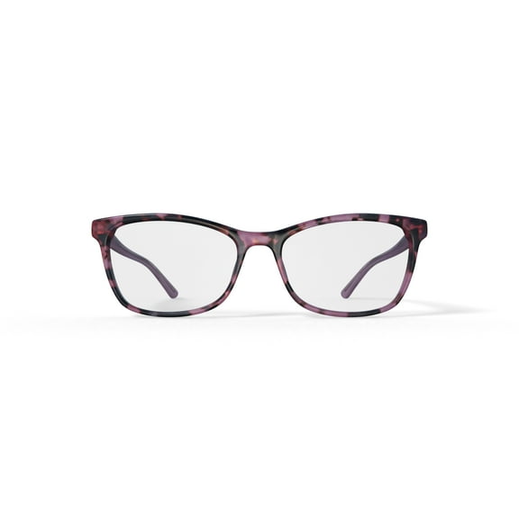 Walmart Women's Isabella Square Prescription Eyeglasses with Case, Pink Tortoise