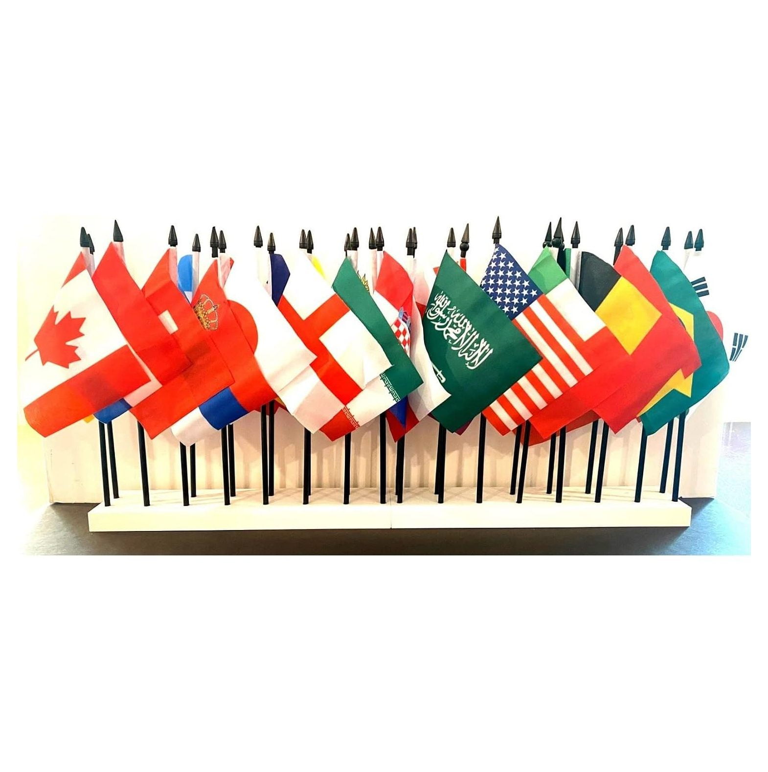 WOMENS WORLD CUP 2023 SOCCER FLAGS SET of 32 Polyester 4"x6" Flags with two 16hole white