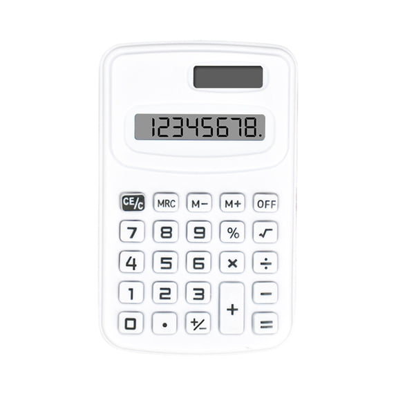 WONDBA Mini 4-Function Handheld Calculator, White