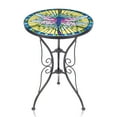 thumbnail image 1 of WONDER GARDEN 21"H Glass Plant Stand Outdoor Side Table for Porch Patio Garden Dragonfly, 1 of 8