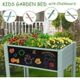 thumbnail image 1 of WONDER GARDEN Kids Raised Garden Bed,Raised Garden Bed-Planters for Outdoor Plants - Wood Planter Boxes Outdoor for Kids with Legs and DIY Chalkboard for Vegetables Flower Herb, 1 of 8