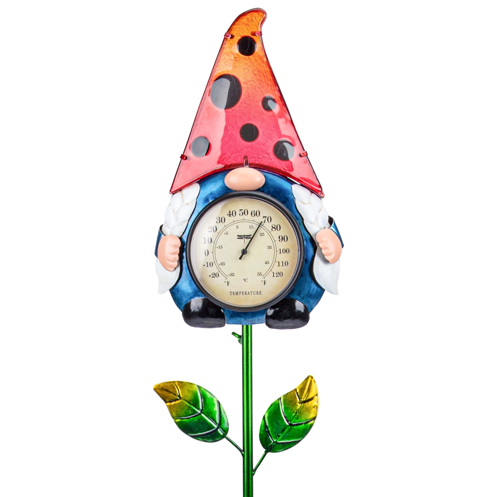 WONDER GARDEN Thermometer for Outside 42 Inch Gnome Outdoor Metal