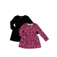 thumbnail image 1 of Wonder Nation Girls Play Dress with Long Sleeves, 2-Pack, Sizes 4-18 & Plus, 1 of 3