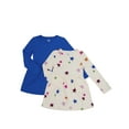 thumbnail image 1 of Wonder Nation Girls Play Dress with Long Sleeves, 2-Pack, Sizes 4-18 & Plus, 1 of 3