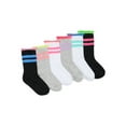 thumbnail image 1 of Wonder Nation Girls Mid Crew Socks, 6-Pack, Sizes 10.5-4, 1 of 1