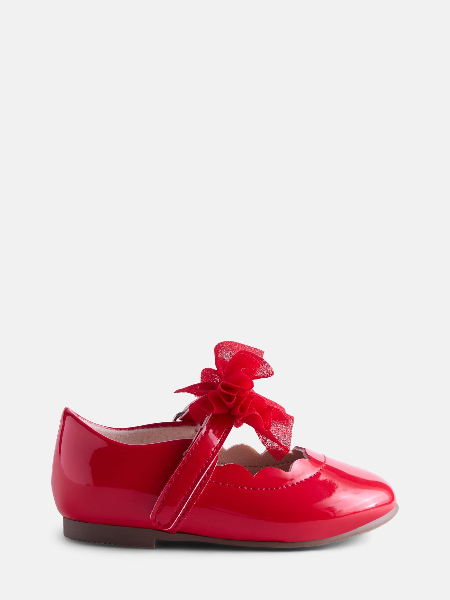Wonder Nation Baby and Toddler Girls Tulle Bow Ballet Flats