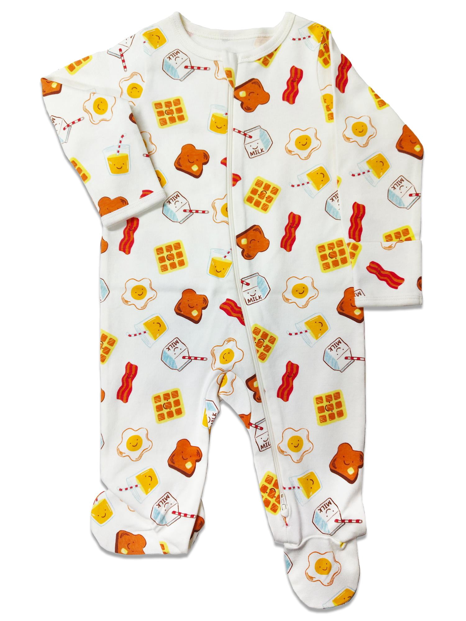 Wonder Nation Baby Gender Neutral Zip Front Footed Sleep N Play Pajamas, Sizes Preemie-6/9 Months