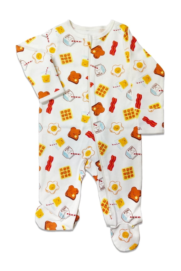 Baby Gender Neutral Zip Front Footed Sleep N Play Pajamas, Sizes Preemie-6/9 Months