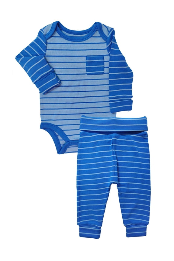 Baby Gender Boy 2PK Bodysuit Pant Set, Sizes 12 Months-18 Months