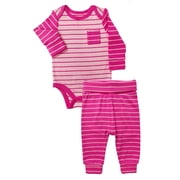 Wonder So Soft Modal by Wonder Nation Baby 2-piece Bodysuit Pant set, Sizes 0/3 Months-18 Months