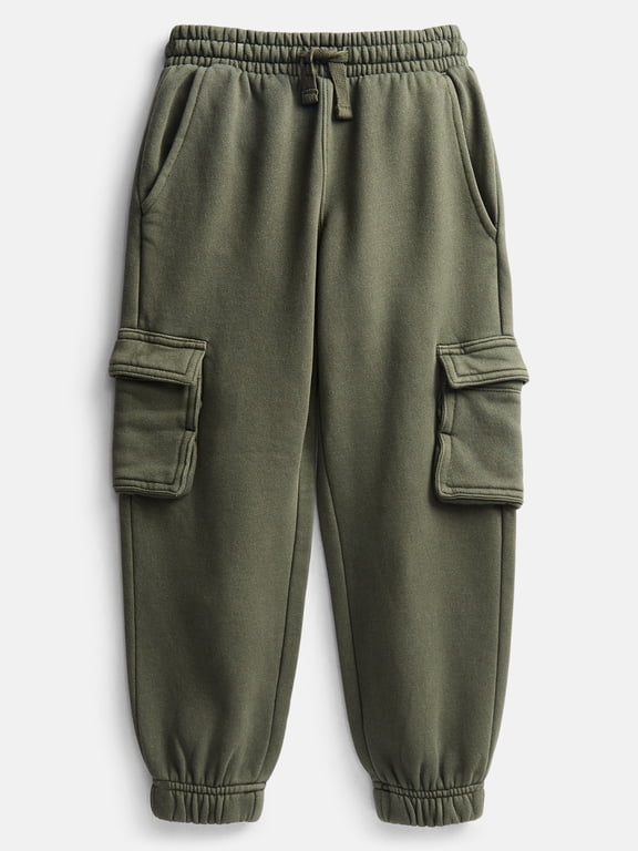Boys Fleece Cargo Jogger Pants, Sizes 4-18 & Husky