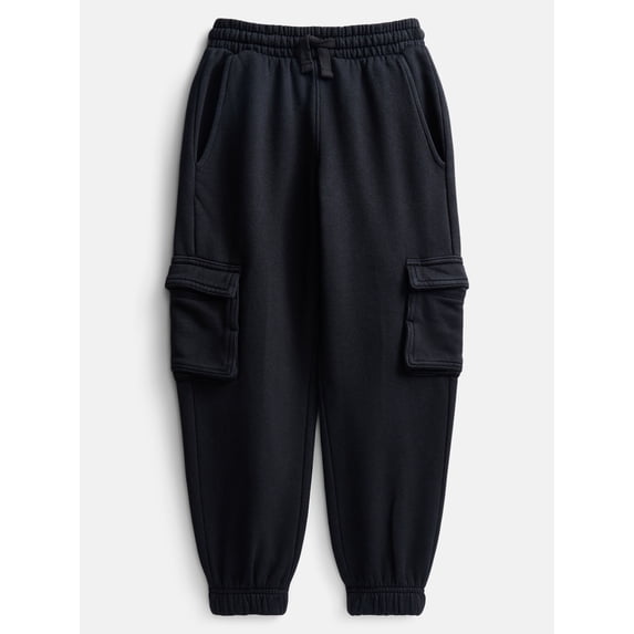 Wonder Nation Boys Fleece Cargo Jogger Pants, Sizes 4-18 & Husky