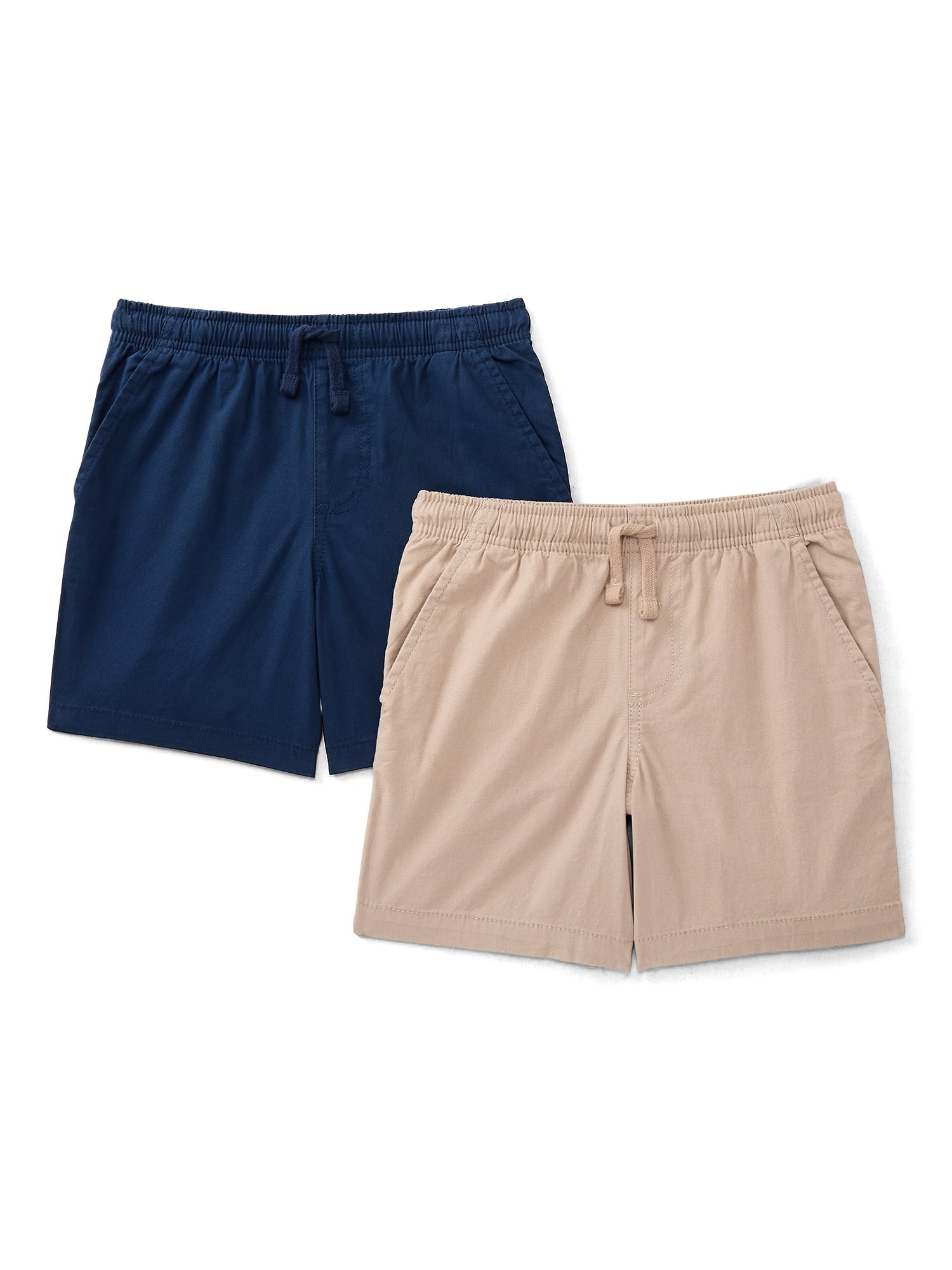 Wonder Nation Boys Pull On Shorts, 2-Pack, Sizes XS-2XL & Husky