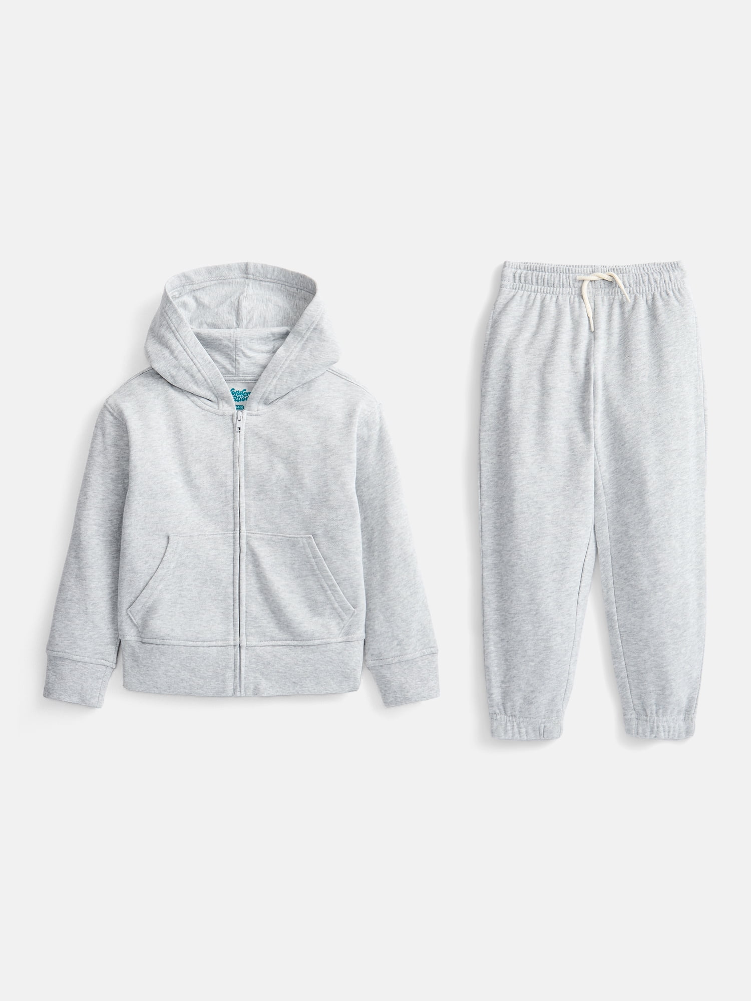 Wonder Nation Boys Fleece Full Zip Hoodie and Jogger Sweatpants Set, 2-Piece, Sizes 4-18
