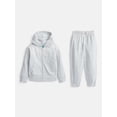 thumbnail image 1 of Wonder Nation Boys Fleece Full Zip Hoodie and Jogger Sweatpants Set, 2-Piece, Sizes 4-18, 1 of 2