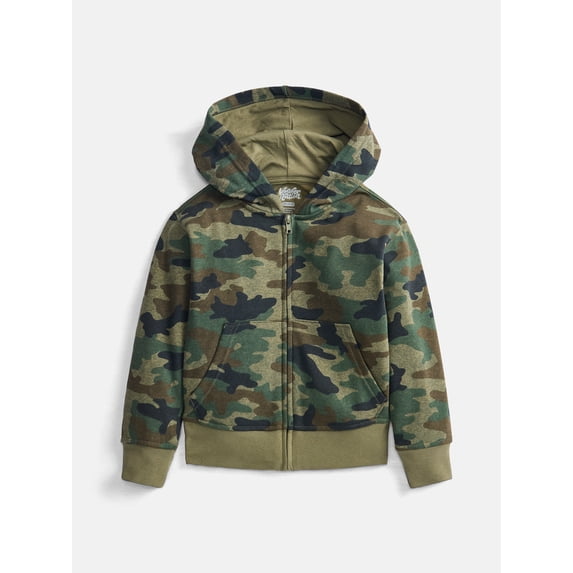 Wonder Nation Boys Full Zip Fleece Hoodie, Sizes 4-18
