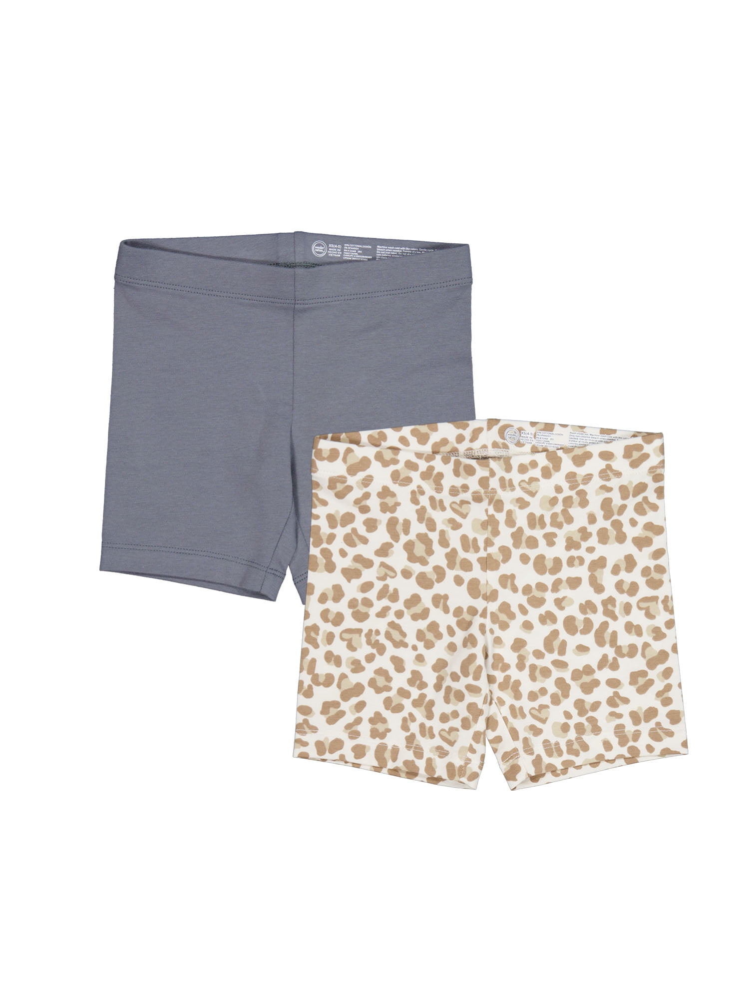 Wonder Nation Girls Bike Short, 2-Pack, Sizes 4-18 & Plus