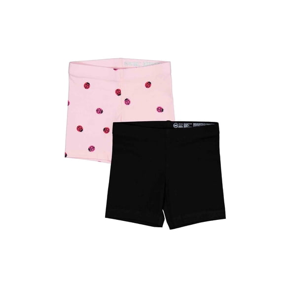Wonder Nation Girls Bike Short, 2-Pack, Sizes 4-18 & Plus