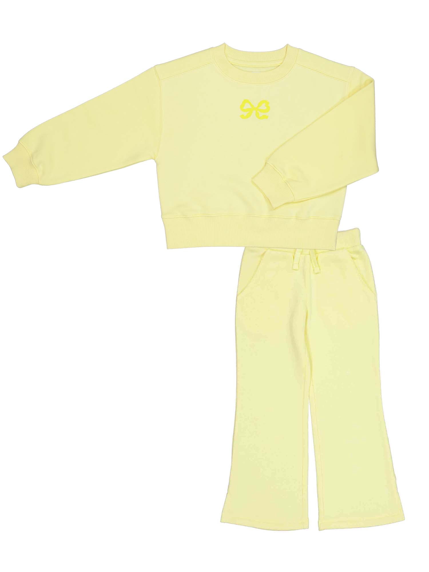 Wonder Nation Girls Fleece Crewneck & Pant Set, 2-Piece, Sizes 4-18 & Plus