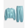 thumbnail image 1 of Wonder Nation Girls Fleece Sweatshirt and Joggers Set, 2 Piece, Sizes 4-18 & Plus, 1 of 5