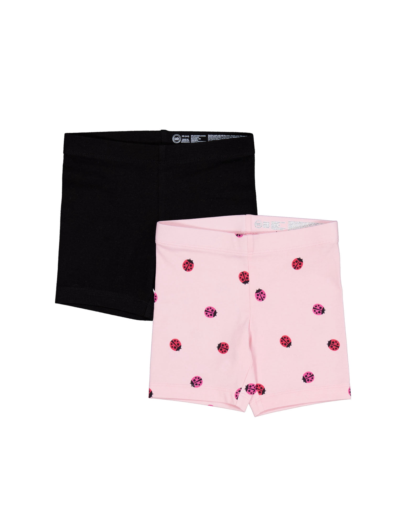 Wonder Nation Girls Bike Short, 2-Pack, Sizes 4-18 & Plus