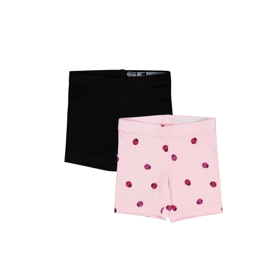 Wonder Nation Girls Bike Short, 2-Pack, Sizes 4-18 & Plus