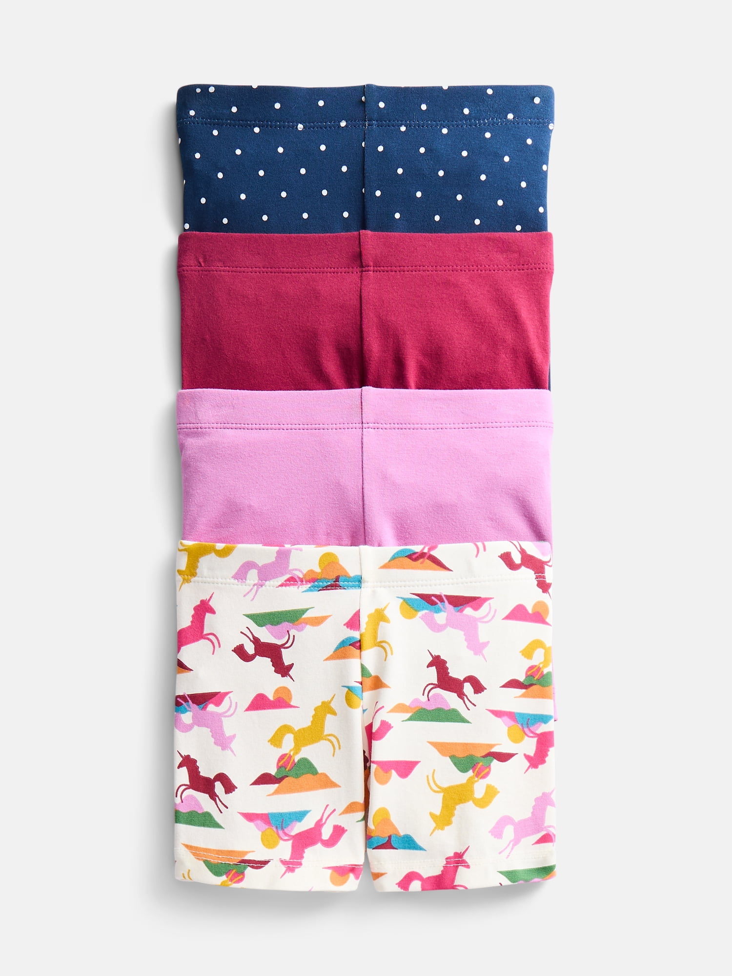 Wonder Nation Girls Bike Shorts, 4-Pack, Sizes 4-18 & Plus