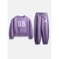 thumbnail image 1 of Wonder Nation Girls Fleece Sweatshirt and Joggers Set, 2 Piece, Sizes 4-18 & Plus, 1 of 5