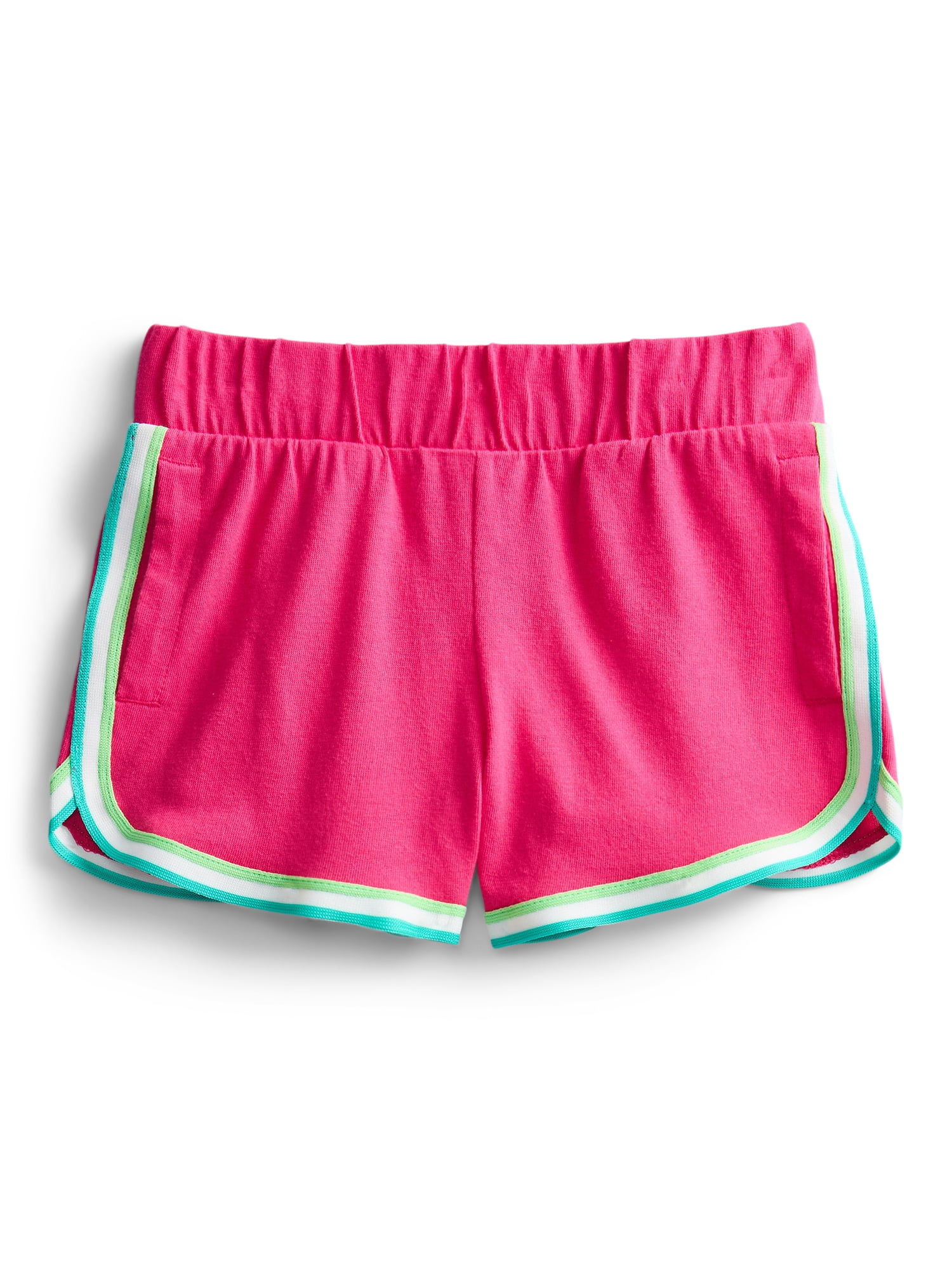 Wonder Nation Girls Dolphin Shorts with Contrast Stripes, Sizes 4-18 & Plus