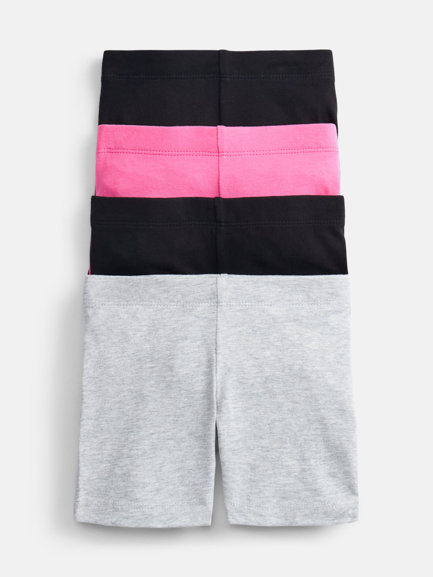 Wonder Nation Girls Bike Shorts, 4-Pack, Sizes 4-18 & Plus