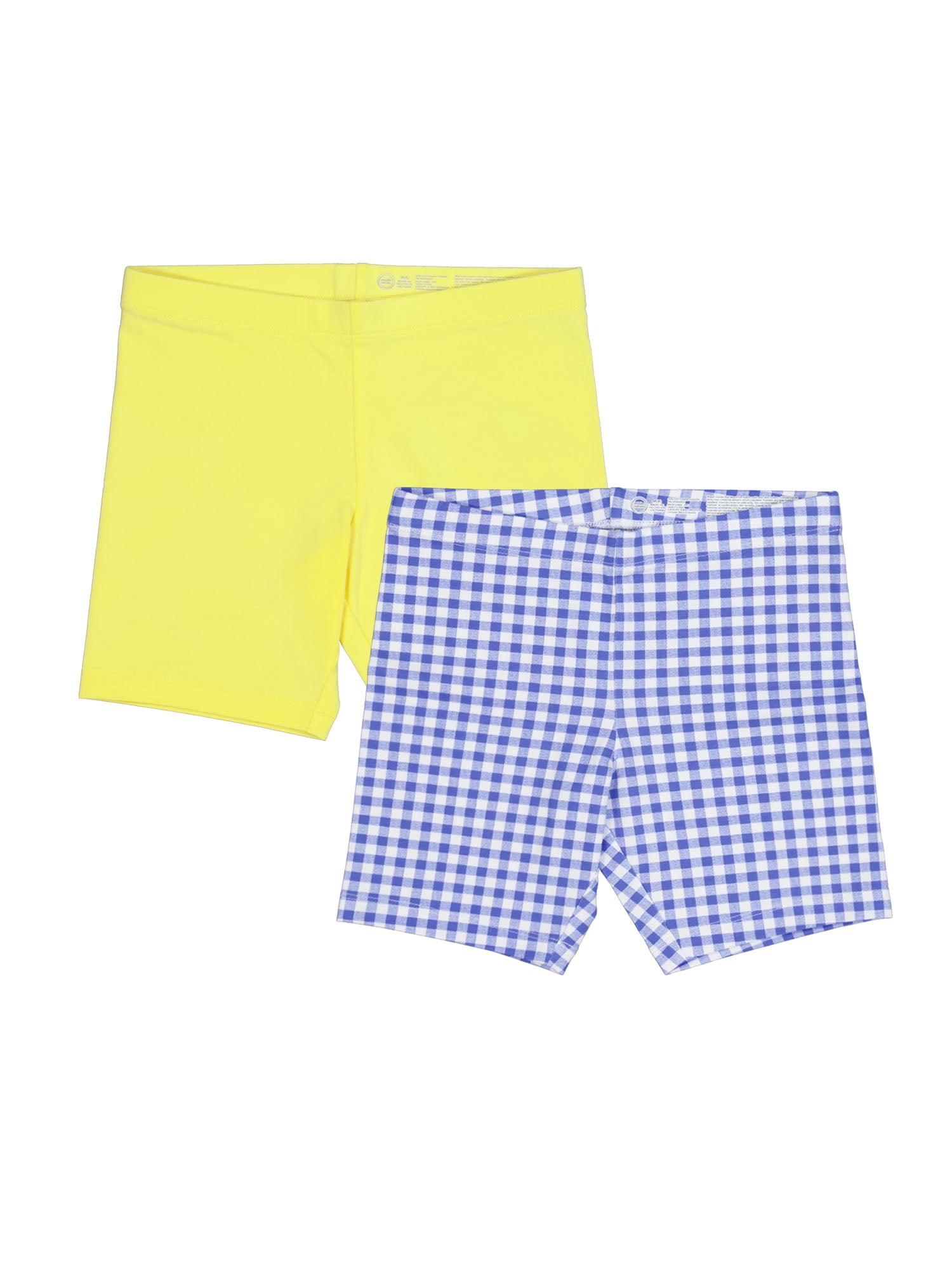 Wonder Nation Girls Bike Short, 2-Pack, Sizes 4-18 & Plus