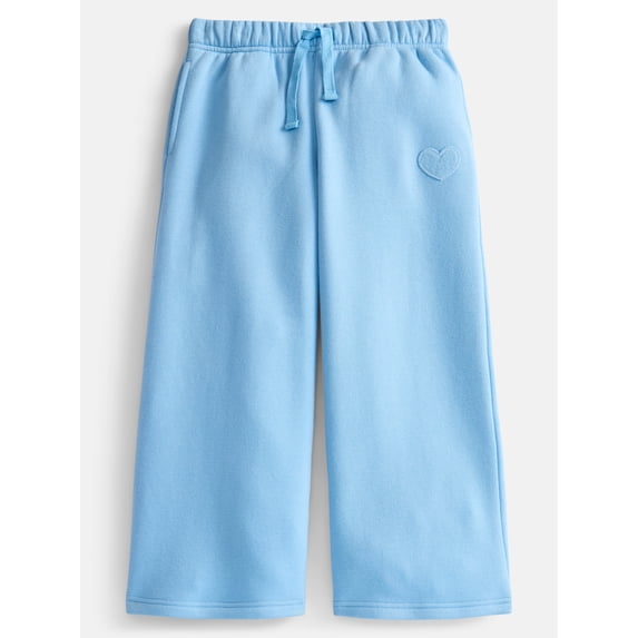 Wonder Nation Girls Wide Leg Fleece Pants, Sizes 4-18 & Plus