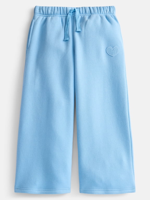 Girls Wide Leg Fleece Pants, Sizes 4-18 & Plus