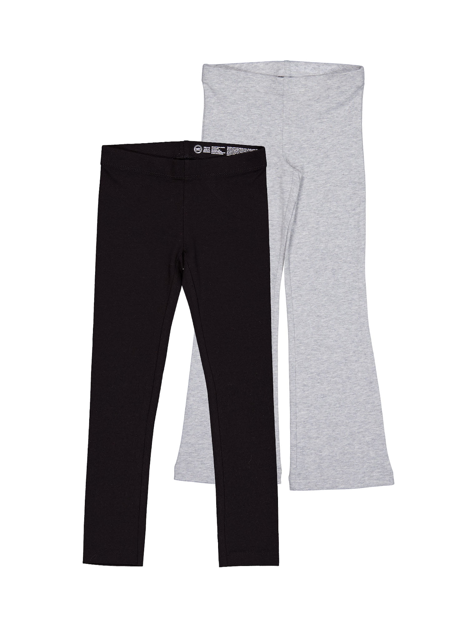 Wonder Nation Girls Skinny and Flare Legging, 2-Pack, Sizes 4-18 & Plus