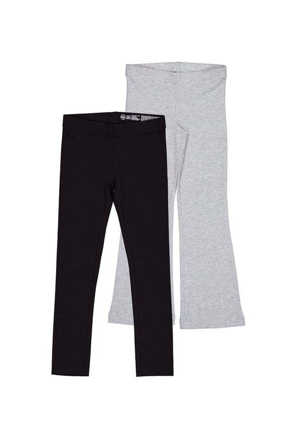 Girls Skinny and Flare Legging, 2-Pack, Sizes 4-18 & Plus