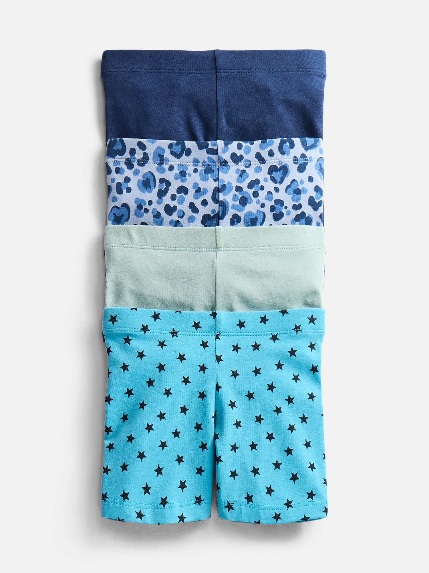 Wonder Nation Girls Bike Shorts, 4-Pack, Sizes 4-18 & Plus