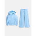 thumbnail image 1 of Wonder Nation Girls Fleece Hoodie and Wide Leg Sweatpants Set, 2-Piece, Sizes 4-18, 1 of 3